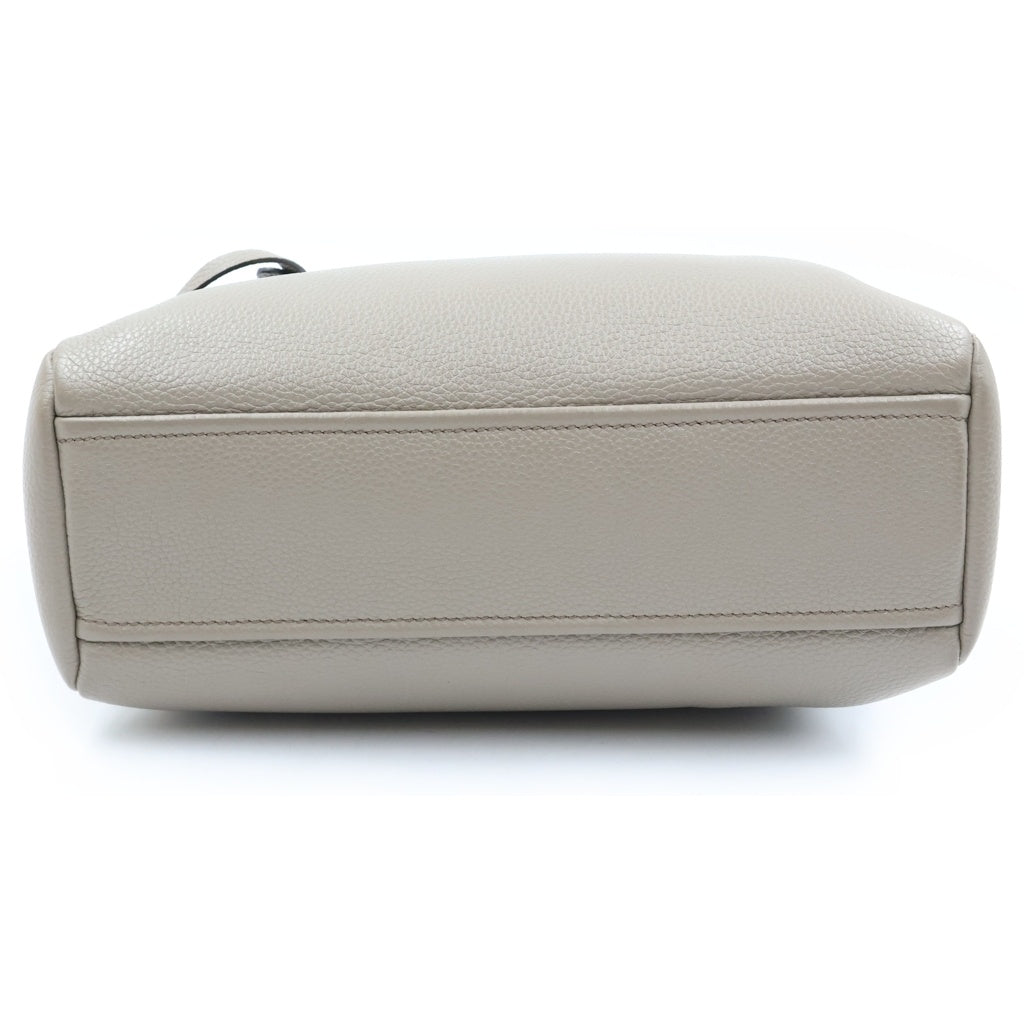PRADA(プラダ) ヴィッテロフェニックス レザー 2WAY ハンド ショルダーバッグ ゴールド金具 グレー レディース