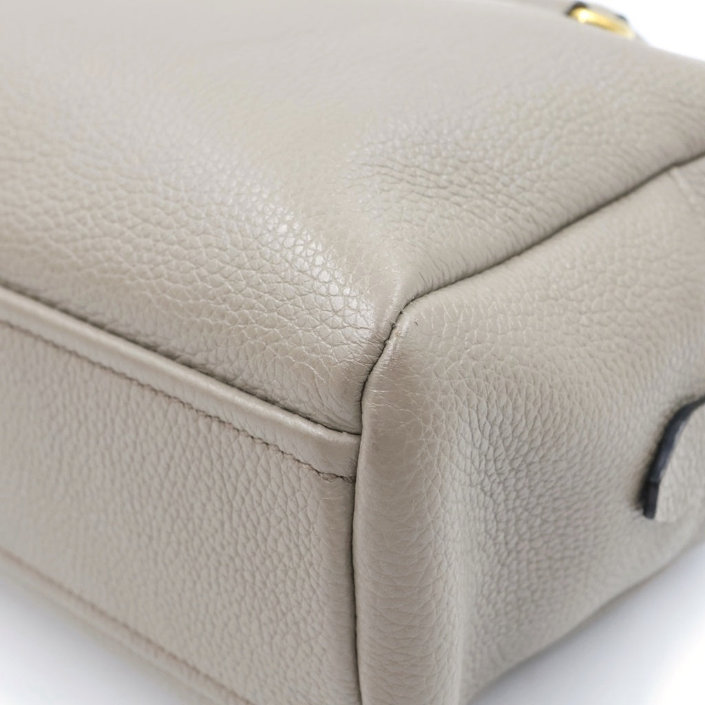 PRADA(プラダ) ヴィッテロフェニックス レザー 2WAY ハンド ショルダーバッグ ゴールド金具 グレー レディース