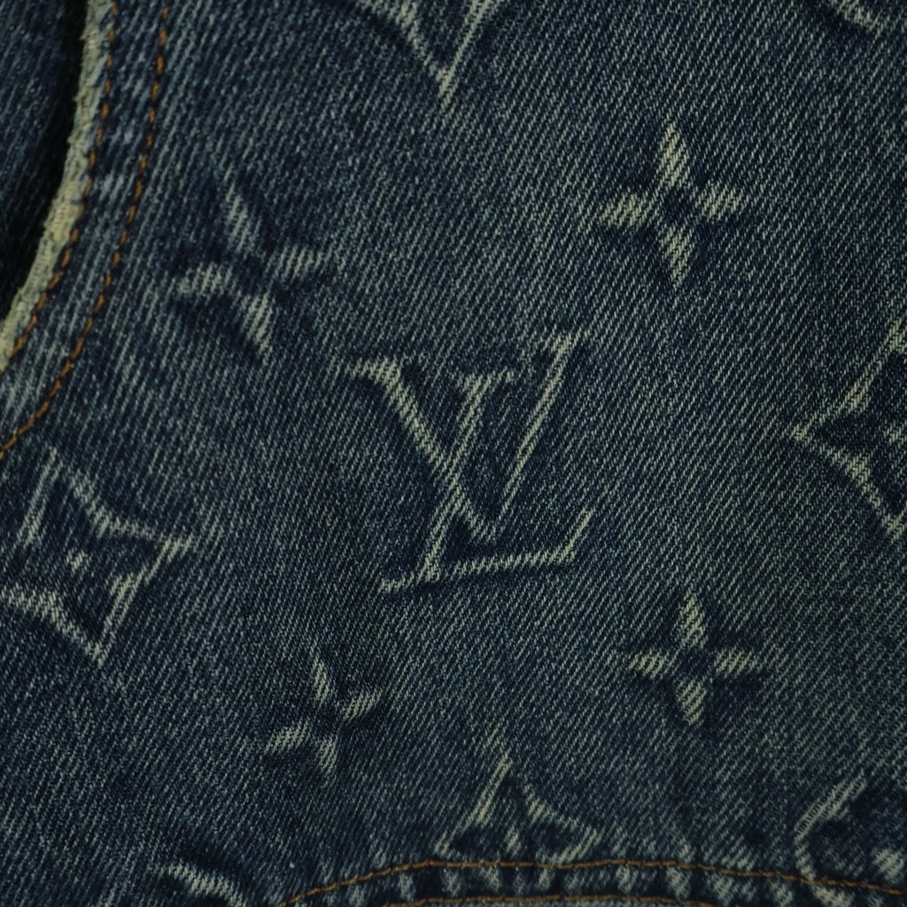 LOUIS VUITTON(ルイヴィトン) 23AW モノグラム ワークウェアデニムジャケット ジップアップ 比翼 ウォッシュインディゴ RM232QY38HPA46W