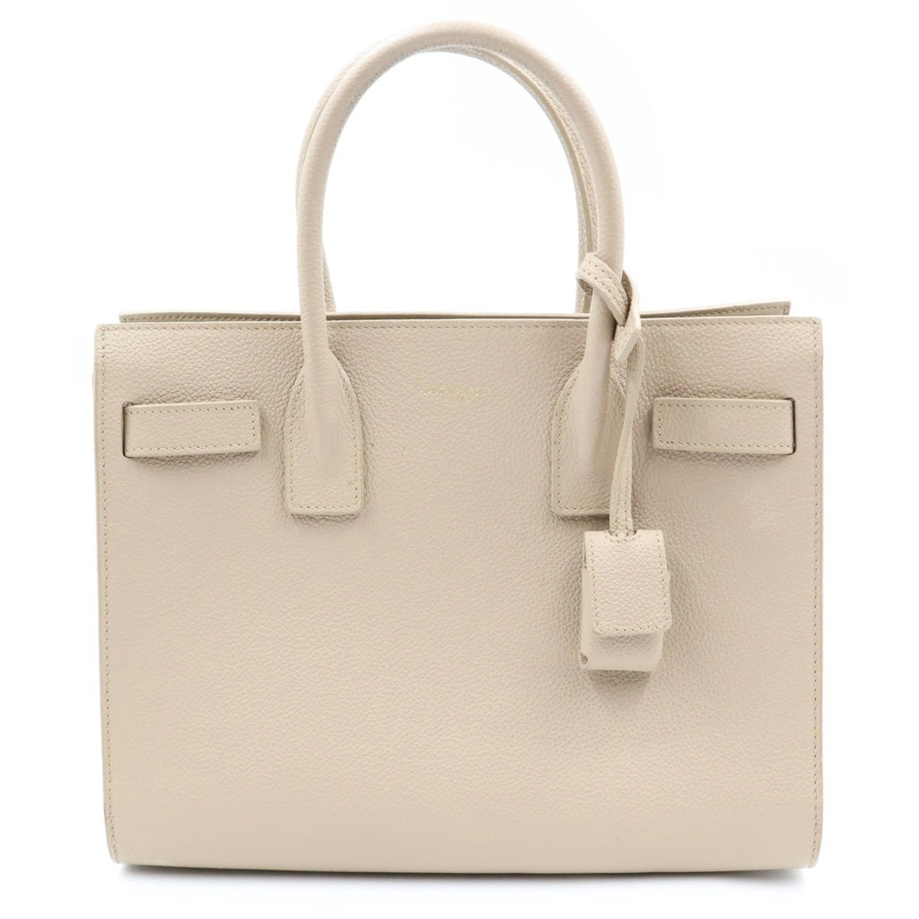 SAINT LAURENT PARIS(サンローランパリ) サックドジュール ベイビー ハンドバッグ ベージュ レザー 421863 ゴールド金具 レディース