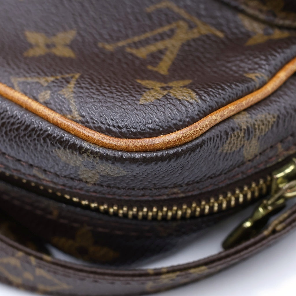 LOUIS VUITTON(ルイヴィトン) モノグラム アマゾン ショルダーバッグ ミニバッグ ブラウン レザー×PVC M45236 ゴールド金具 レディース