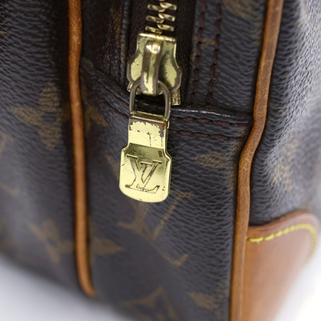 LOUIS VUITTON(ルイヴィトン) モノグラム アマゾン ショルダーバッグ ミニバッグ ブラウン レザー×PVC M45236 ゴールド金具 レディース