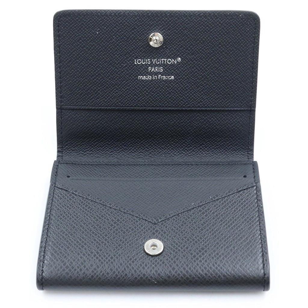 LOUIS VUITTON(ルイヴィトン) タイガ アンヴェロップ カルト ドゥ ヴィジット NM レザー カードケース 名刺入れ パスケース ICタイプ ブラック M64595 レディース