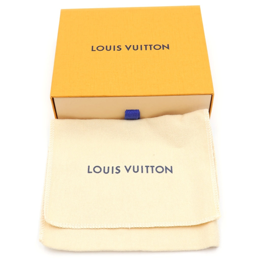 LOUIS VUITTON(ルイヴィトン) ダモフラージュ ポシェット・クレ XS 小物入れ バッグチャーム コインケース ブラック レザー×PVC M28666 ブラック金具 レディース