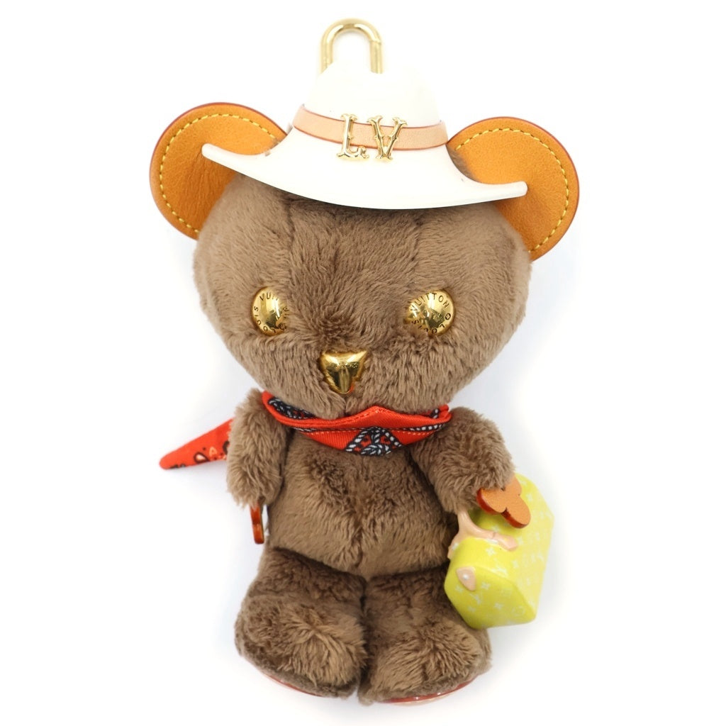 LOUIS VUITTON(ルイヴィトン) バックチャーム LVルイ ベア バッグチャーム キーリング マスコット キーホルダー ブラウン M03176 ゴールド金具 レディース