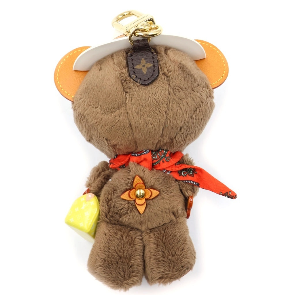 LOUIS VUITTON(ルイヴィトン) バックチャーム LVルイ ベア バッグチャーム キーリング マスコット キーホルダー ブラウン M03176 ゴールド金具 レディース