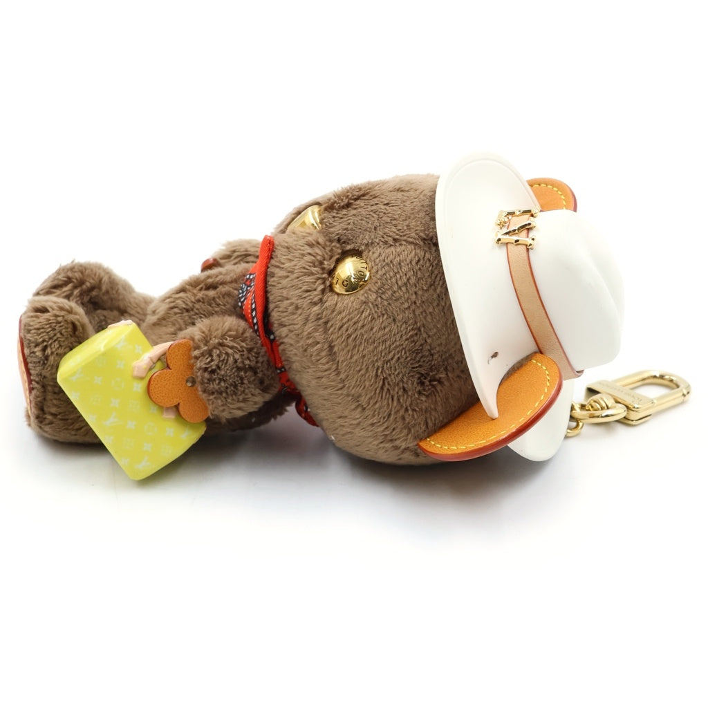 LOUIS VUITTON(ルイヴィトン) バックチャーム LVルイ ベア バッグチャーム キーリング マスコット キーホルダー ブラウン M03176 ゴールド金具 レディース