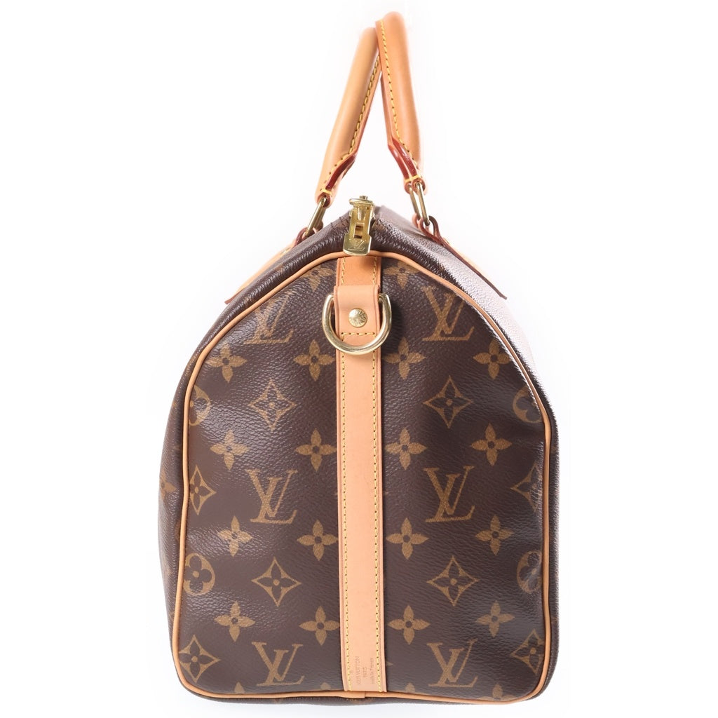 LOUIS VUITTON(ルイヴィトン) モノグラム キーポルバンドリエール30 2WAYハンドバッグ ショルダーバッグ ブラウン レザー×PVC M41112 ゴールド金具 レディース