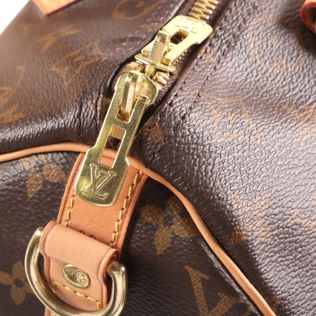 LOUIS VUITTON(ルイヴィトン) モノグラム キーポルバンドリエール30 2WAYハンドバッグ ショルダーバッグ ブラウン レザー×PVC M41112 ゴールド金具 レディース