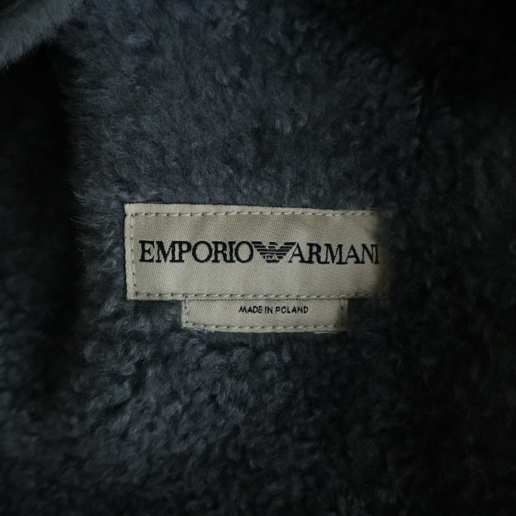 EMPORIO ARMANI(エンポリオアルマーニ) ムートンジャケット コート スエード×ボア グレー レディース