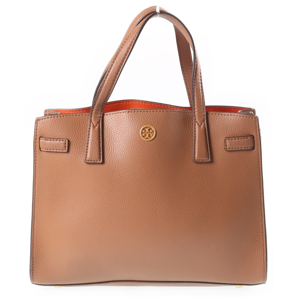 TORY BURCH(トリー バーチ) ウォーカー 2wayハンドバッグ ショルダーバッグ ブラウン×レッド レザー レディース