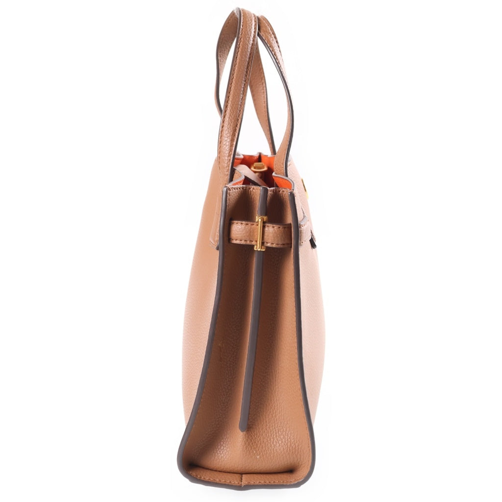 TORY BURCH(トリー バーチ) ウォーカー 2wayハンドバッグ ショルダーバッグ ブラウン×レッド レザー レディース
