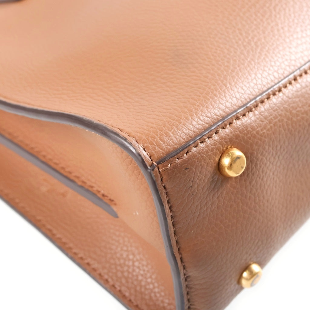TORY BURCH(トリー バーチ) ウォーカー 2wayハンドバッグ ショルダーバッグ ブラウン×レッド レザー レディース