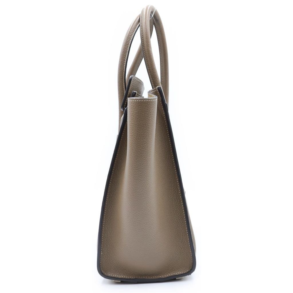 CELINE(セリーヌ) ラゲージ マイクロ スリ ハンドバッグ ドラムドカーフスキン レザー グレージュ 189793DRU.09SO レディース