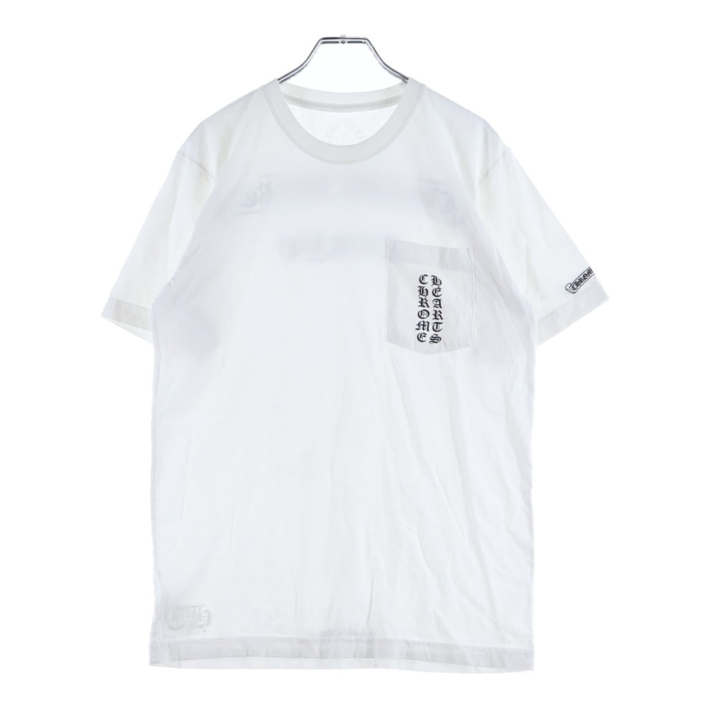 CHROME HEARTS(クロムハーツ) 東京限定スクロールラベルポケットTシャツ カットソー ホワイト