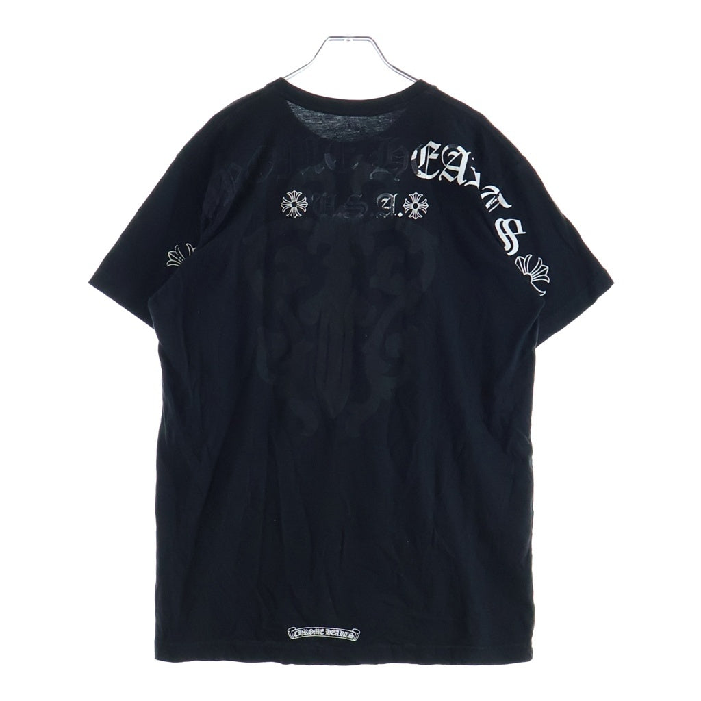 CHROME HEARTS(クロムハーツ) アーチロゴ ダガープリント 半袖Tシャツ ブラック #L