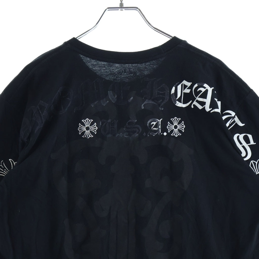 CHROME HEARTS(クロムハーツ) アーチロゴ ダガープリント 半袖Tシャツ ブラック #L