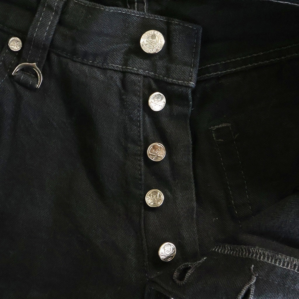 mastermind JAPAN(マスターマインドジャパン) MW BONTAGE TAPERED DENIM PANTS ボンテージテーパードデニムパンツ ブラック