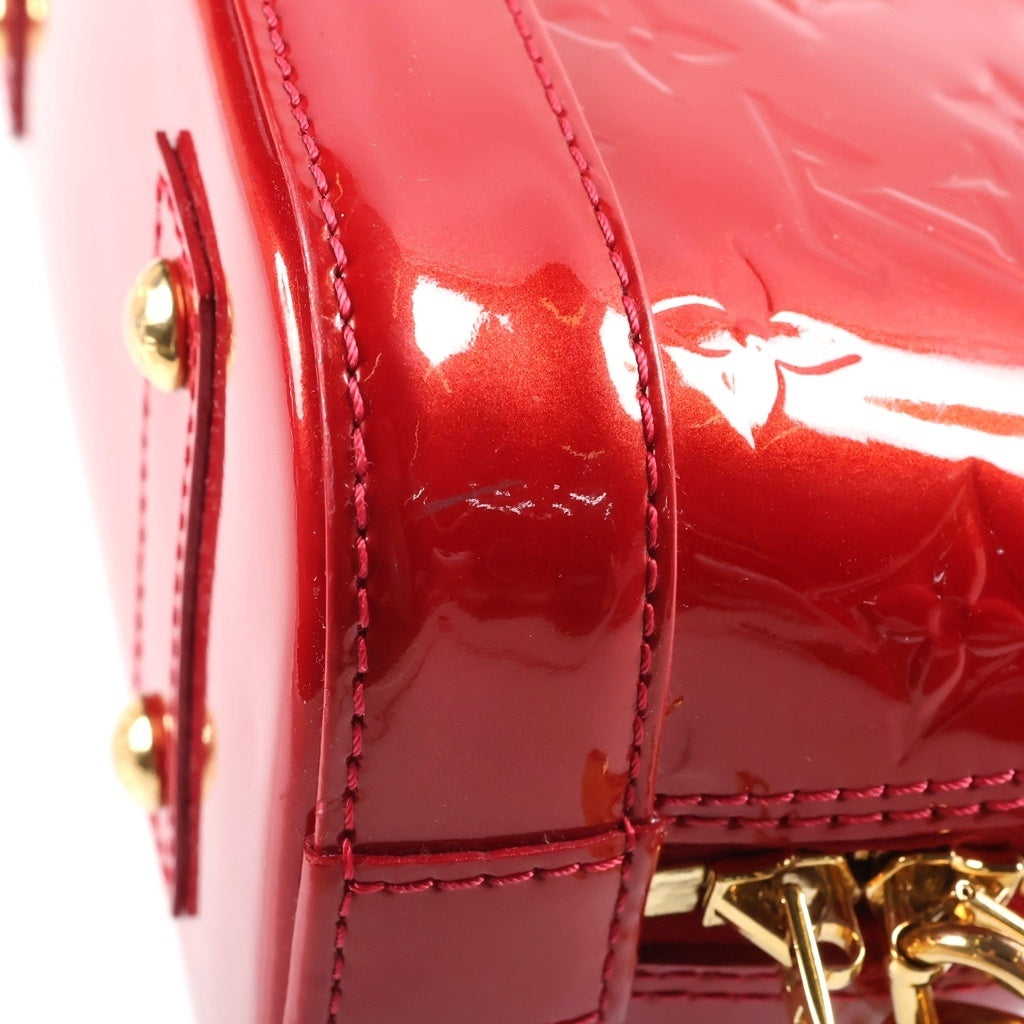 LOUIS VUITTON(ルイヴィトン) モノグラム ヴェルニ アルマBB ハンドバッグ ショルダーバッグ 2WAY レッド エナメル M91771 レディース