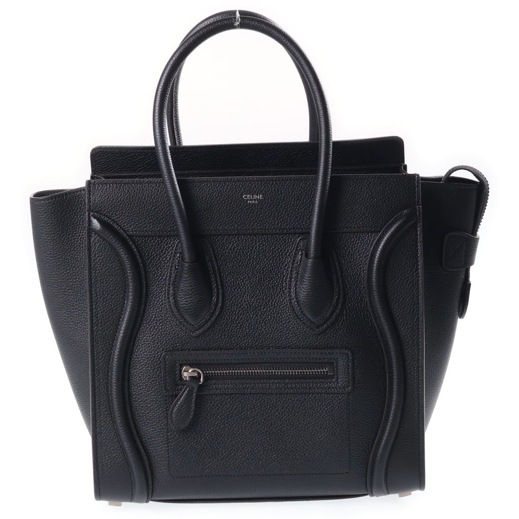 CELINE(セリーヌ) ラゲージ マイクロ ショッパー トート バック レザー ブラック レディース