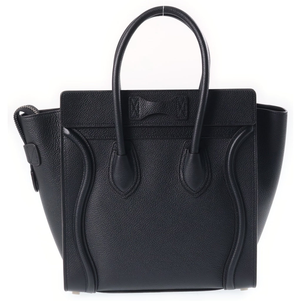 CELINE(セリーヌ) ラゲージ マイクロ ショッパー トート バック レザー ブラック レディース
