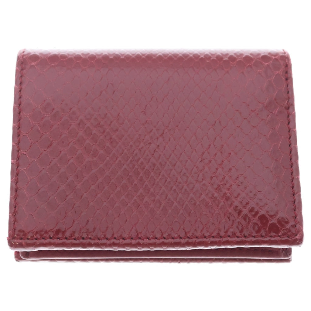 GUCCI(グッチ) ズゥミ チェーン コンパクト ウォレット 2つ折り財布 パイソン レッド 570660 レディース