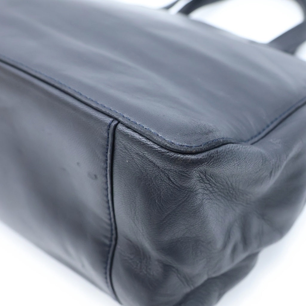 LOEWE(ロエベ) アナグラム ハンドバッグ ブラック レザー ゴールド金具 レディース