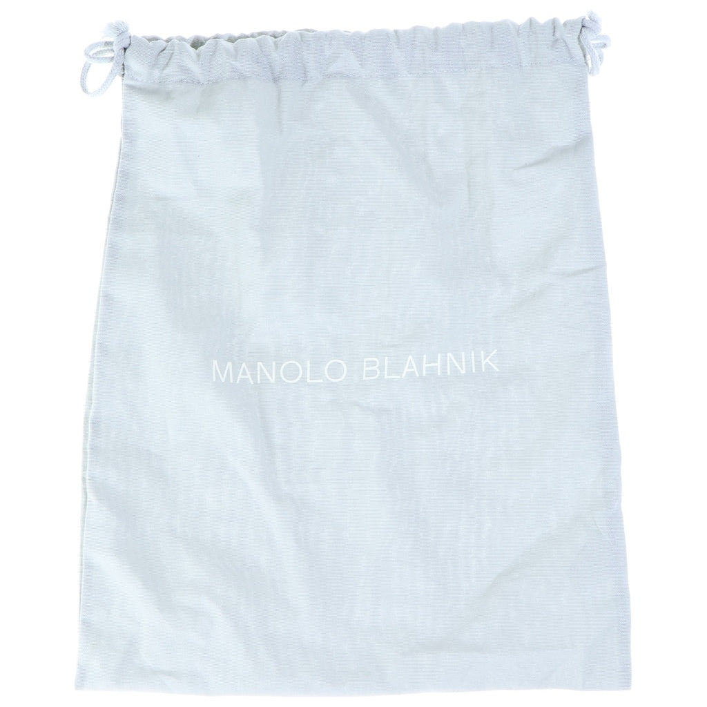 MANOLO BLAHNIK(マノロブラニク) チェック柄 パンプス シューズ ネイビー×レッド #35 レディース