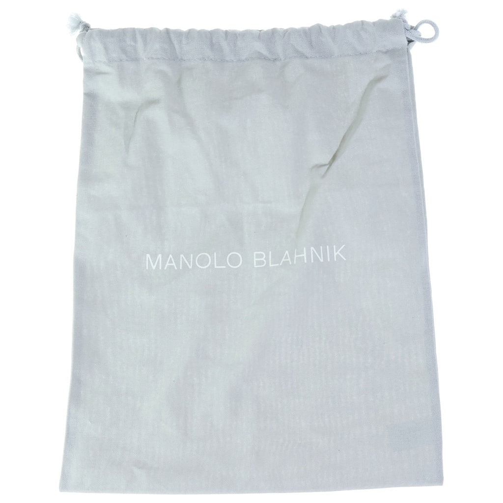 MANOLO BLAHNIK(マノロブラニク) リボンデザイン ヒールパンプス ベージュ #35 レディース