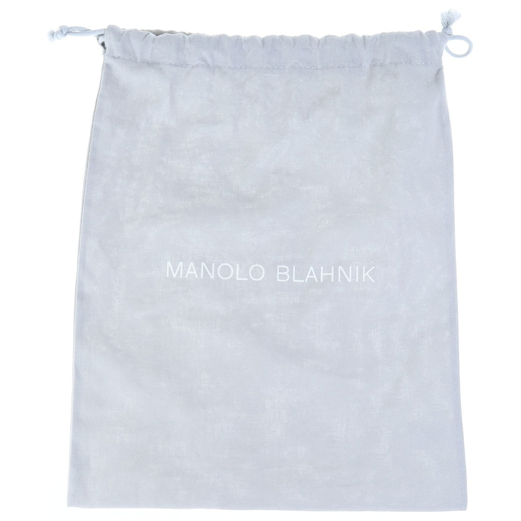 MANOLO BLAHNIK(マノロブラニク) MAYLURA メイルラ スクエアバックル フラットシューズ ミュール スエードレザー ピンク レディース