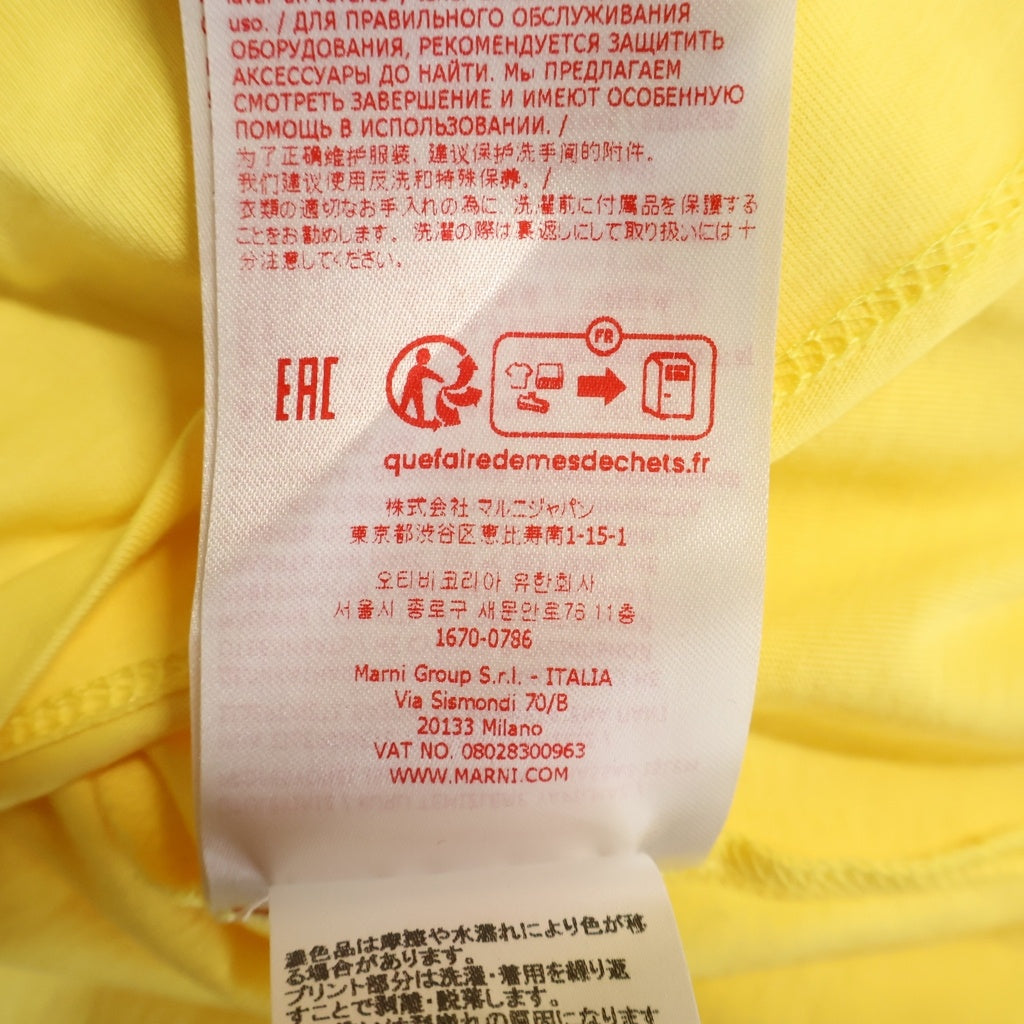 MARNI(マルニ) 24SS LOGO S/S TEE フロントロゴ 半袖Tシャツ カットソー コットン イエロー THJET49EPH