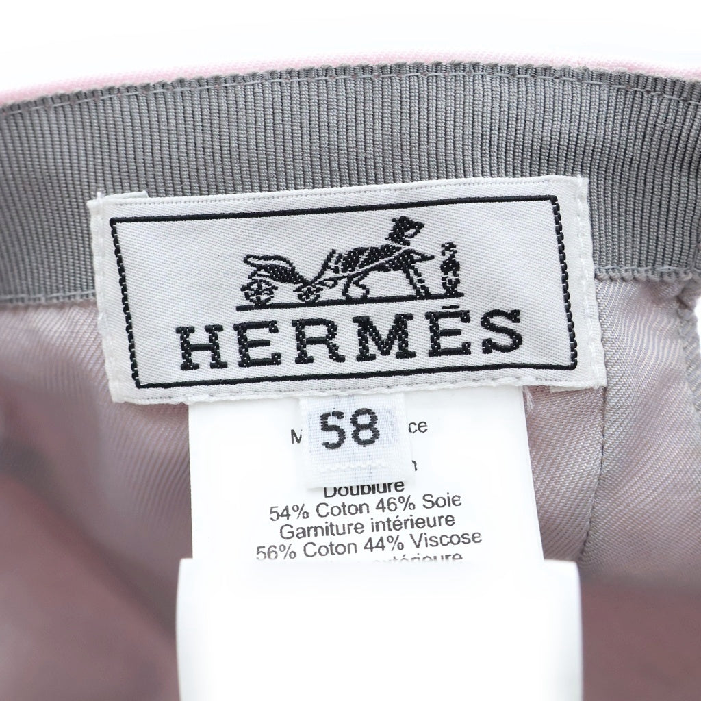 HERMES(エルメス) セレナ リフト キャスケット キャップ コットン ピンク