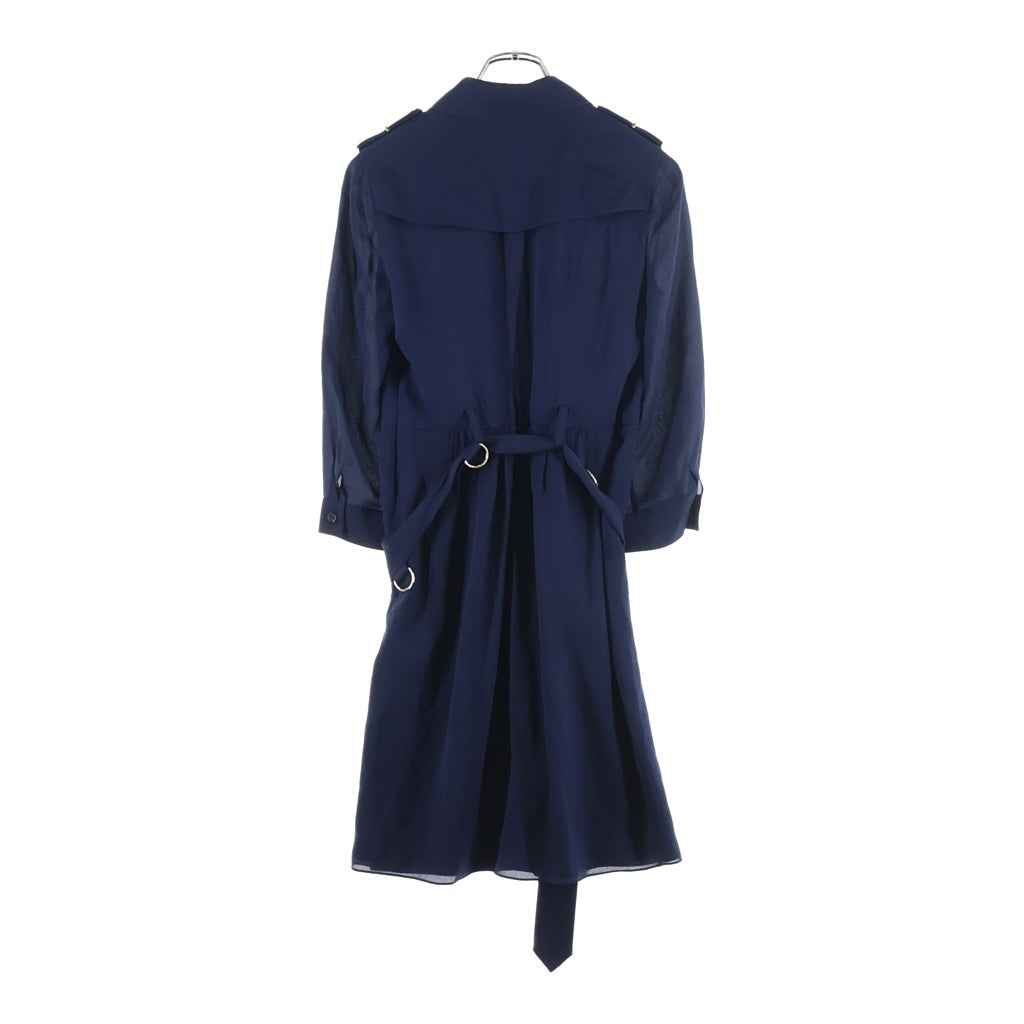 VALENTINO(ヴァレンティノ) トレンチコートデザインサイドジップ シャツワンピース ネイビー CNSHAMAN1SHA レディース