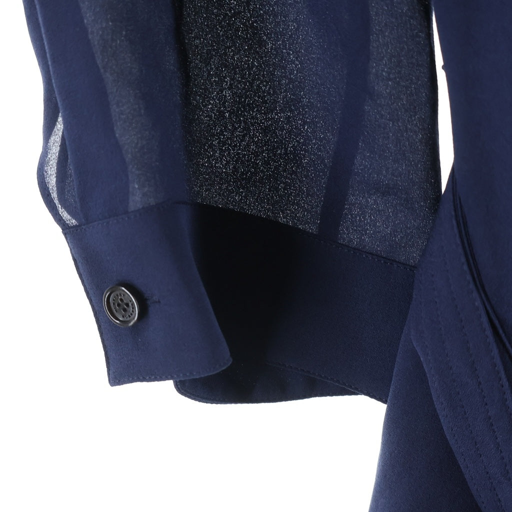 VALENTINO(ヴァレンティノ) トレンチコートデザインサイドジップ シャツワンピース ネイビー CNSHAMAN1SHA レディース