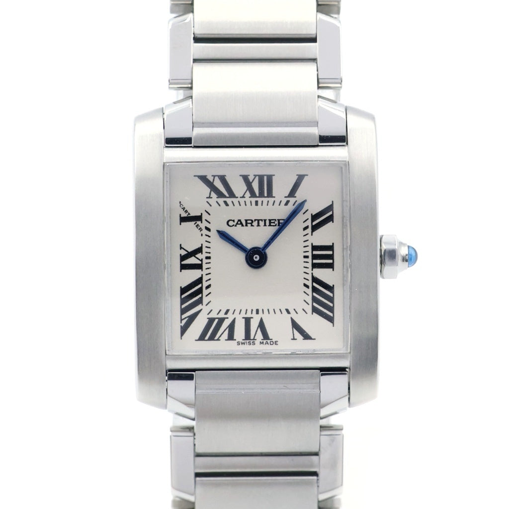 Cartier(カルティエ) タンクフランセーズSM 白文字盤 ステンレス クォーツ SS/QZ W51008Q3 腕時計 レディース