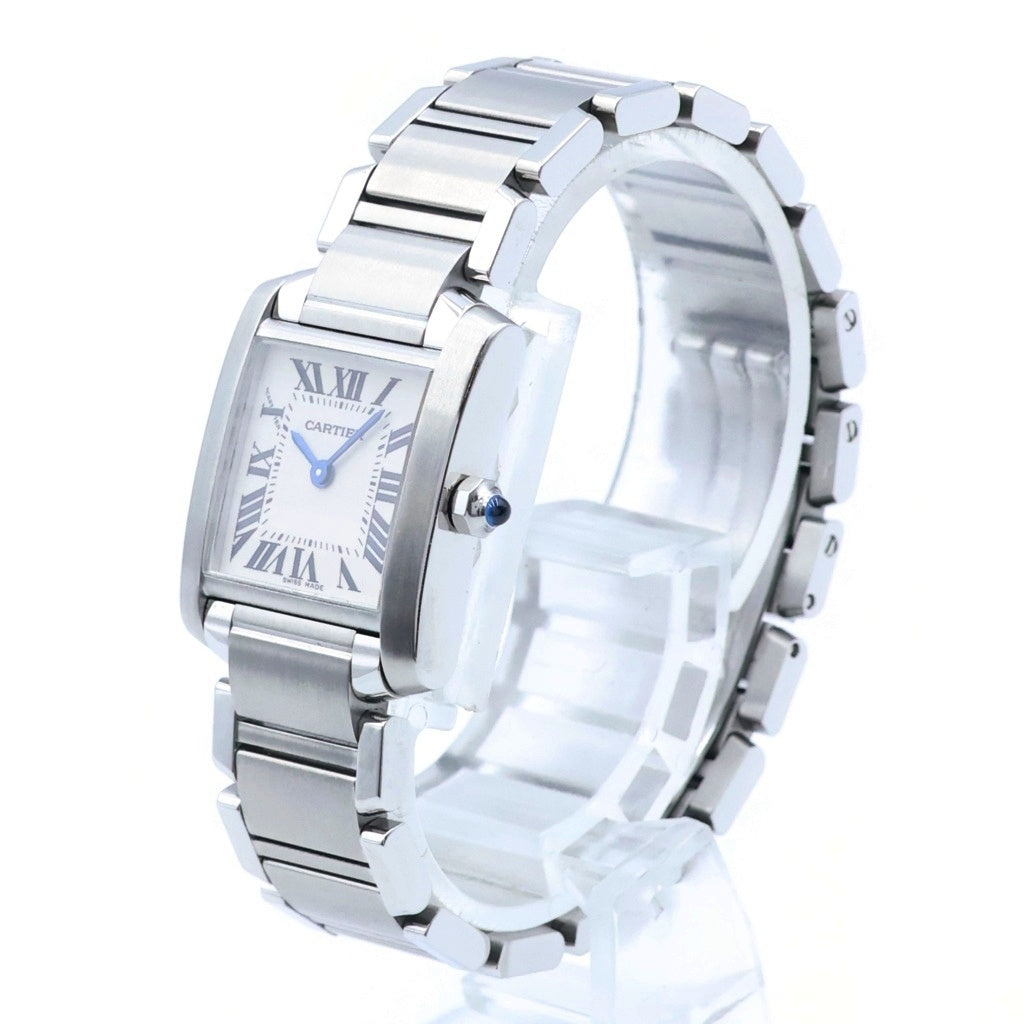 Cartier(カルティエ) タンクフランセーズSM 白文字盤 ステンレス クォーツ SS/QZ W51008Q3 腕時計 レディース