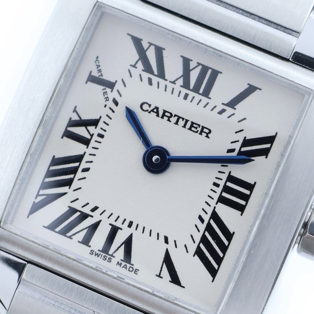 Cartier(カルティエ) タンクフランセーズSM 白文字盤 ステンレス クォーツ SS/QZ W51008Q3 腕時計 レディース