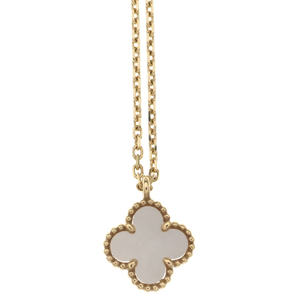 Van Cleef & Arpels(ヴァンクリーフアンドアーペル) スウィートアルハンブラ マザーオブパール Au750 K18YG ネックレス ペンダント イエローゴールド VCARF69100 レディース