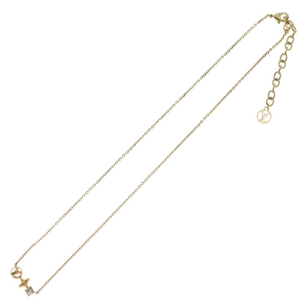 LOUIS VUITTON(ルイヴィトン) コリエ・プティ ルイ ネックレス ペンダント チェーン ゴールド GP×ラインストーン M00368 レディース