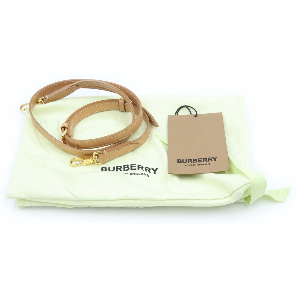BURBERRY(バーバリー) トップステッチ ポケットバッグ レザー 2WAY ハンドバッグ ショルダーバッグ ブラウン レディース