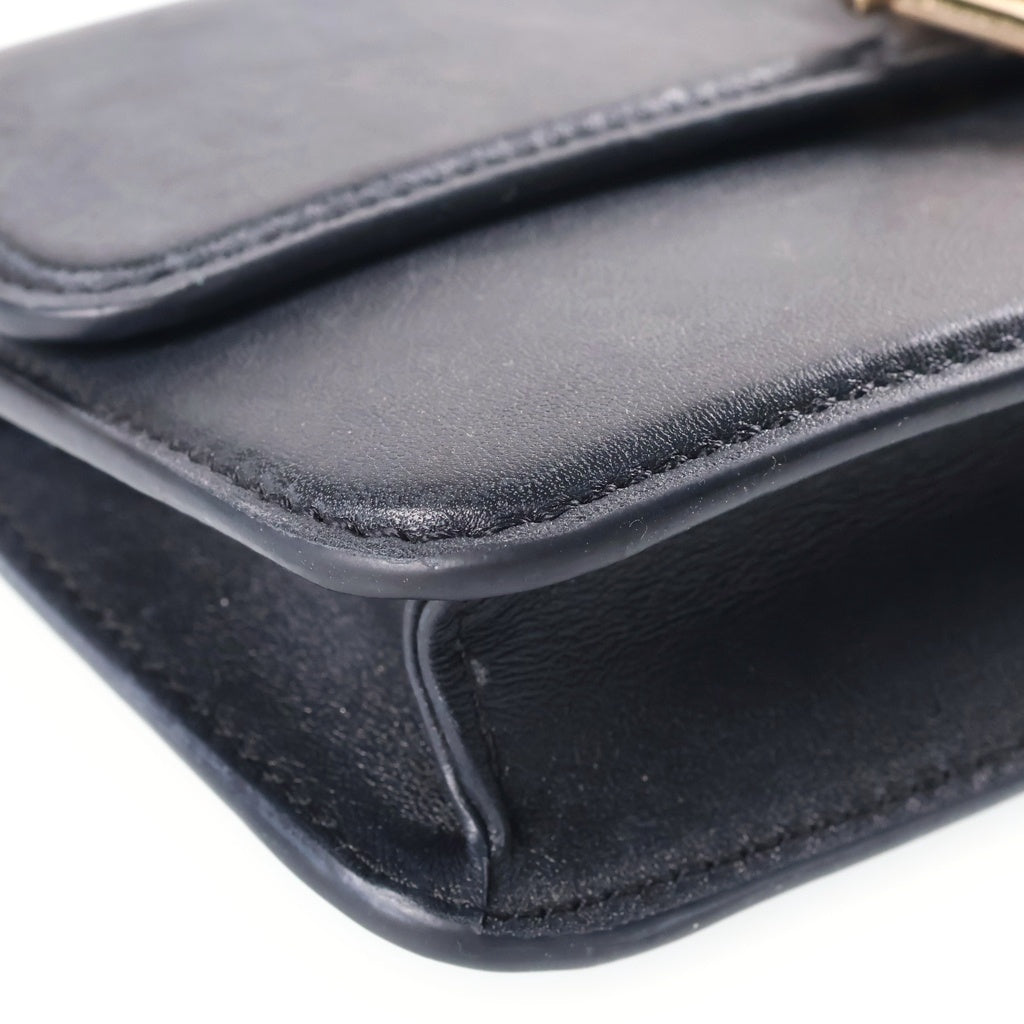 LOUIS VUITTON(ルイヴィトン) LVブルーム チェーンウォレット ショルダーバッグ ブラック ノワール カーフレザー M14564 ゴールド金具 レディース