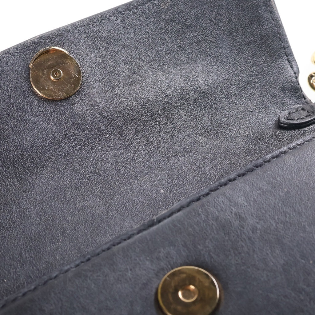LOUIS VUITTON(ルイヴィトン) LVブルーム チェーンウォレット ショルダーバッグ ブラック ノワール カーフレザー M14564 ゴールド金具 レディース