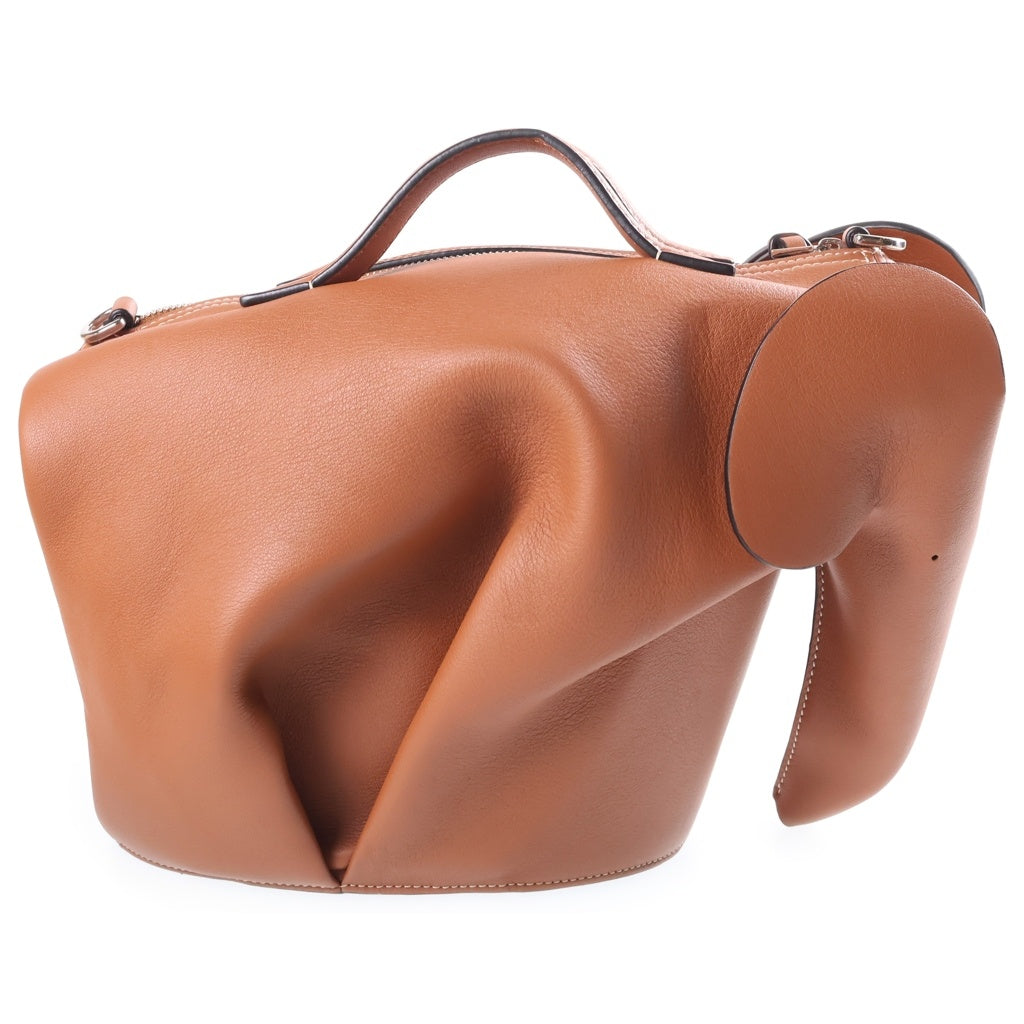 LOEWE(ロエベ) ラージ 2WAYハンドバッグ ショルダーバッグ ブラウン レザー シルバー金具 レディース