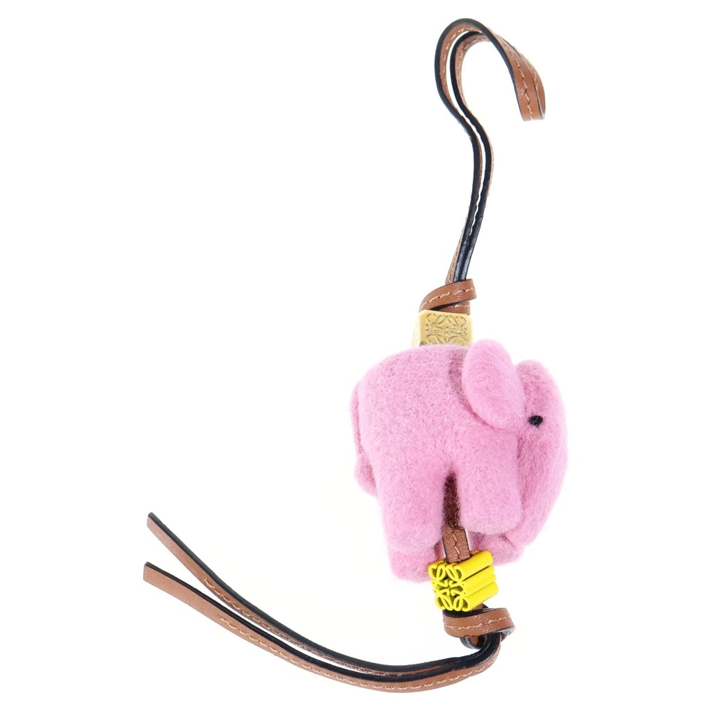 LOEWE(ロエベ) バッグチャーム ストラップ マスコット ピンク レザー レディース