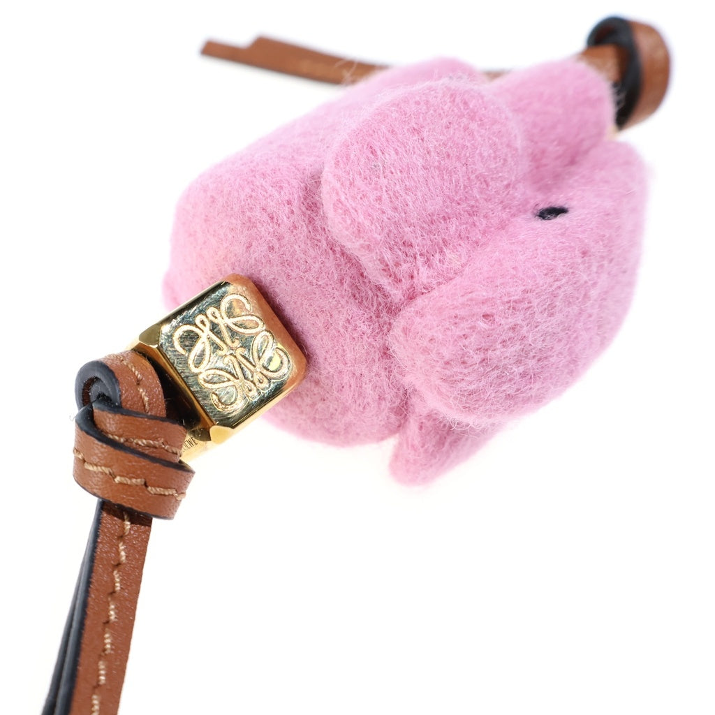 LOEWE(ロエベ) バッグチャーム ストラップ マスコット ピンク レザー レディース