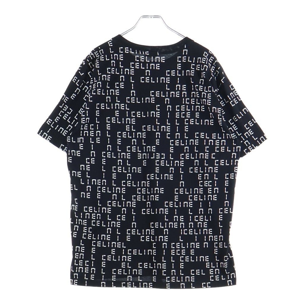 CELINE(セリーヌ) デジタルロゴプリント コットン クルーネック 半袖 Tシャツ カットソー M ブラック 2X651637O