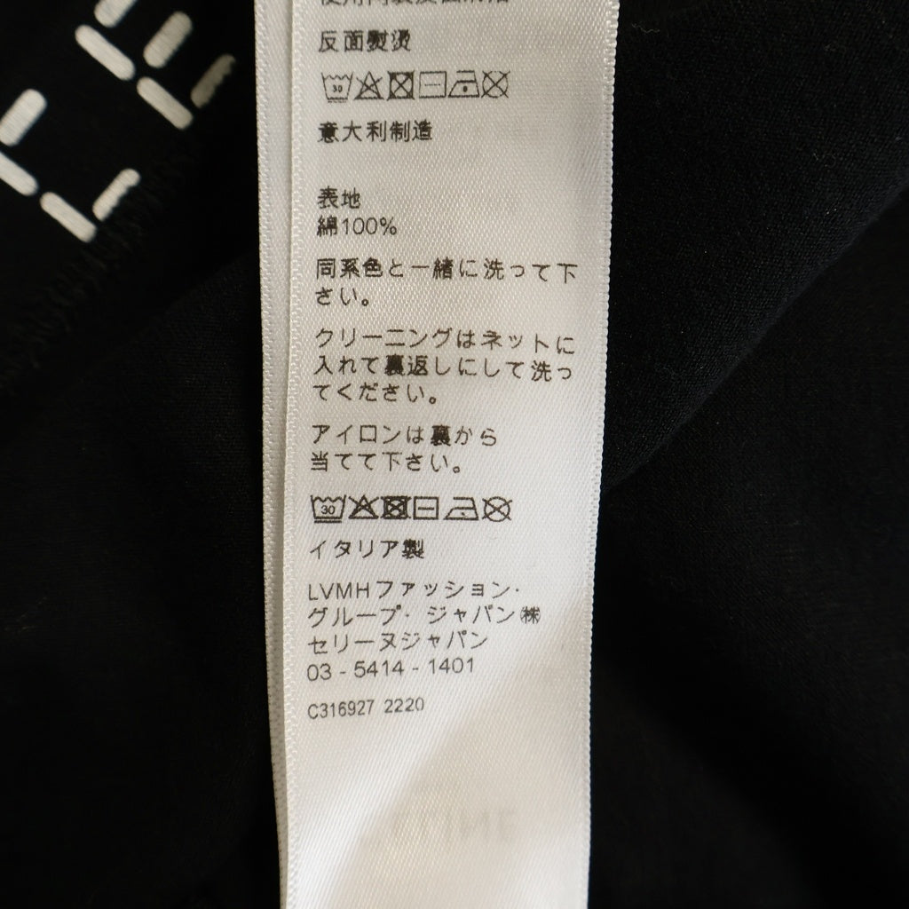CELINE(セリーヌ) デジタルロゴプリント コットン クルーネック 半袖 Tシャツ カットソー M ブラック 2X651637O