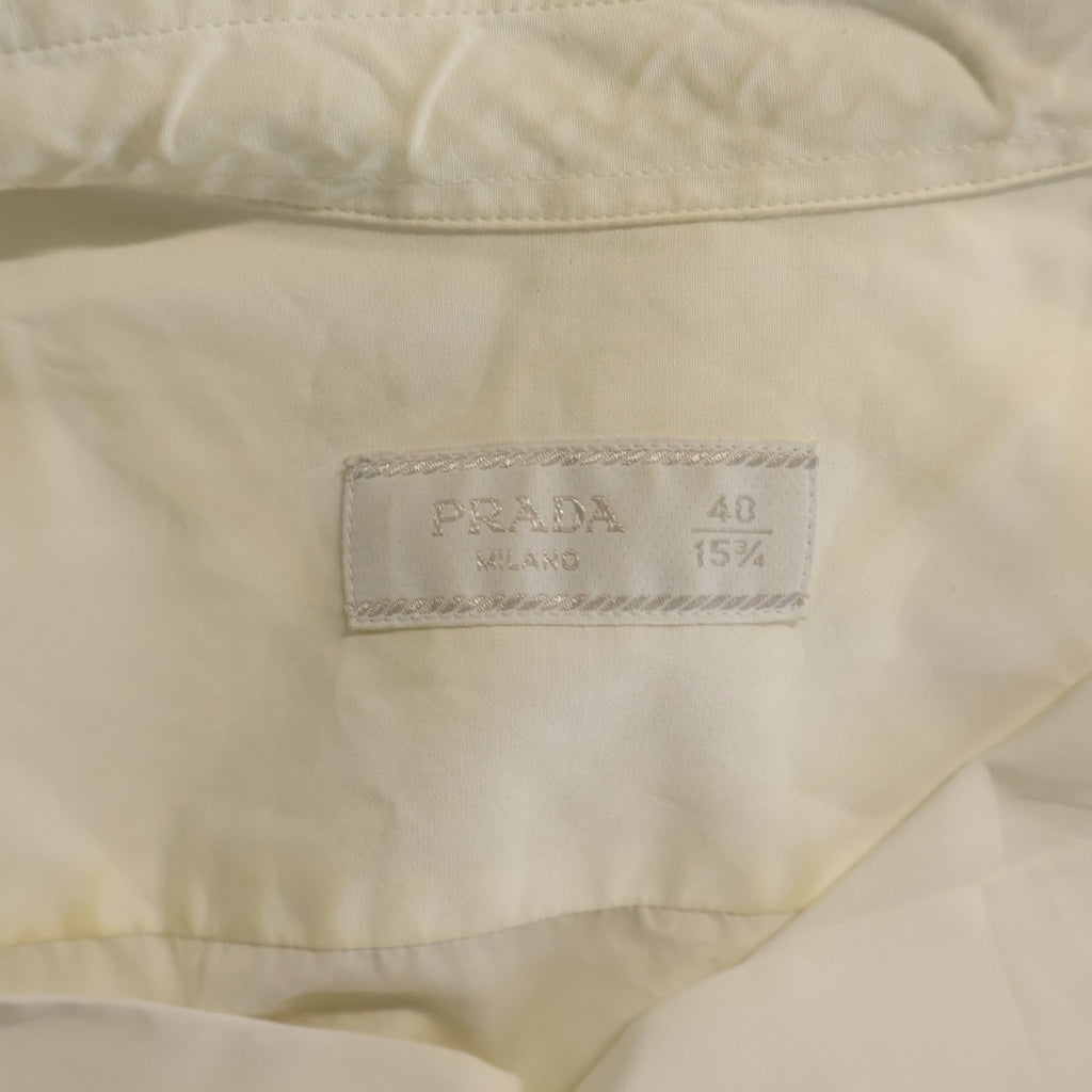 PRADA(プラダ) シャツ スタッズ 長袖シャツ コットン ホワイト