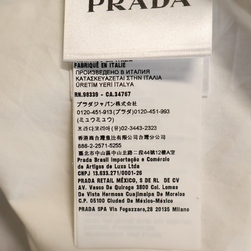 PRADA(プラダ) シャツ スタッズ 長袖シャツ コットン ホワイト