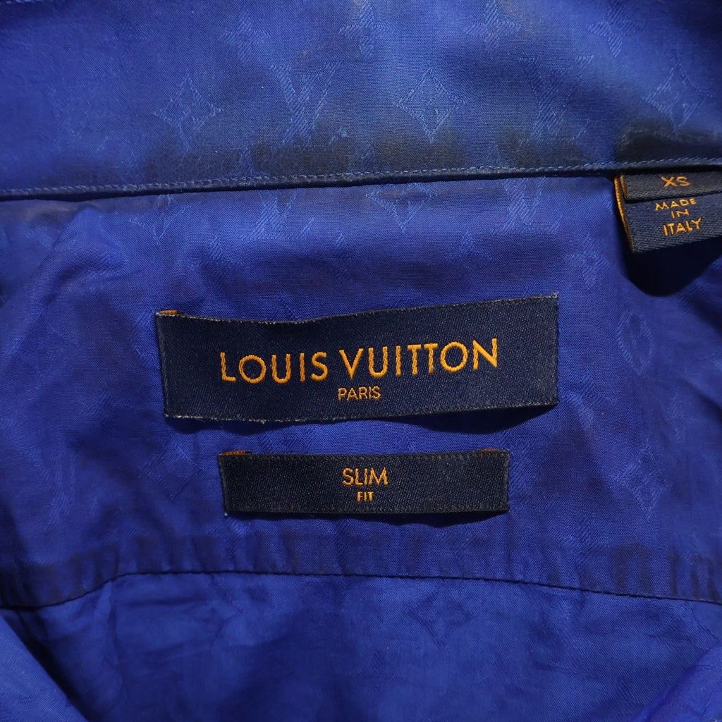 LOUIS VUITTON(ルイヴィトン) モノグラム シャツ 長袖 ブルー